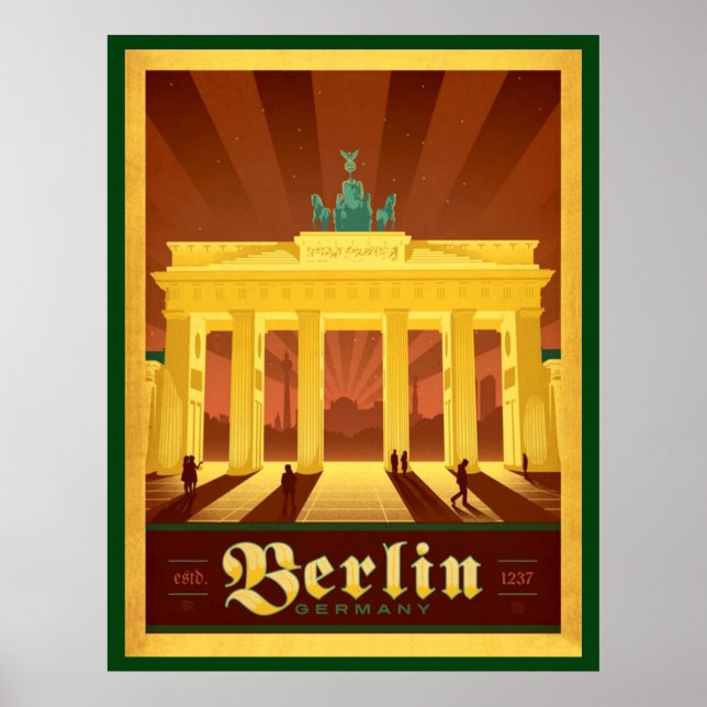 Black & Gold Art Deco Berlin Poster (Front)