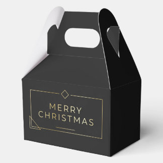 Black & Gold Art Deco Christmas Favour Gift Bag Bo Box