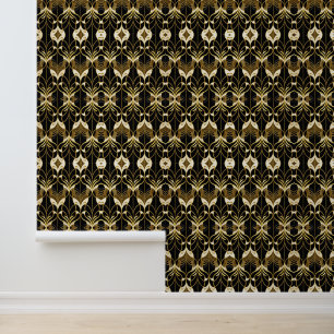 Black Gold Art Deco Modern Collection Wallpaper