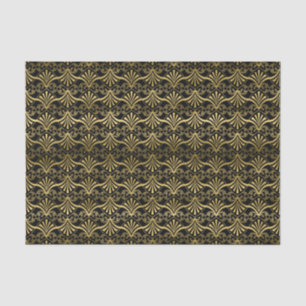 Black gold art deco pattern party tissue paper