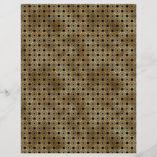 Black & Gold Art Deco Scrapbook Paper Sheet