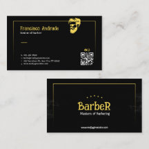 Black Gold Barber Senior Stylist Business Card