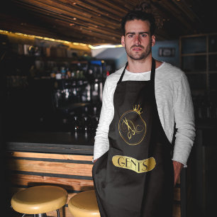 Black & Gold Barber Shop  Apron