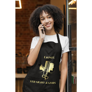 Black & Gold Barber Shop  Apron
