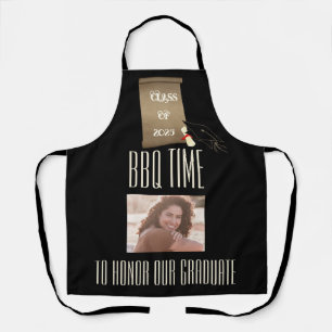 Black Gold BBQ Honoring Graduate Photo Apron