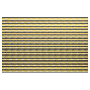 Black Gold Bee Stripes Fabric