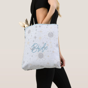 Black Gold Blue Celestial Bride Tote Bag
