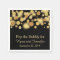 Black Gold Bokeh Personalised Wedding Napkins