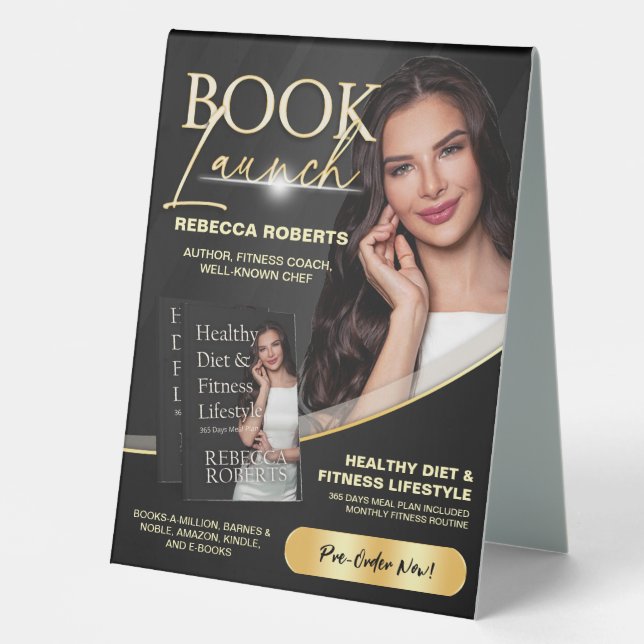 Black & Gold Book Launch Release Author Ad (Front)