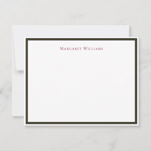 Black Gold Border Burgundy Text Professional Card
