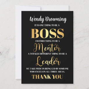 Black & Gold Boss appreciation week  Holiday Card