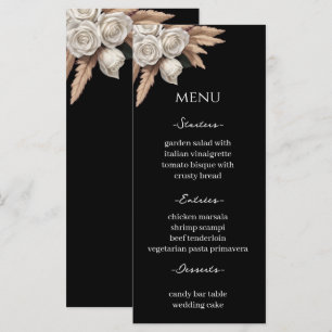 Black Gold Botanical White Rose Pampas Grass Menu