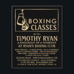 Black & Gold Boxing Gloves, Boxing Class Advert Flyer<br><div class="desc">Black & Gold Boxing Gloves,  Boxing Class Advert Flyers By The Business Card Store.</div>