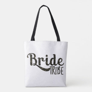 Black Gold Bride TRIBE Retro Type Graphic Fashion Tote Bag