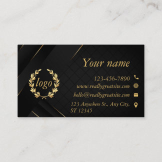 Black gold business Card