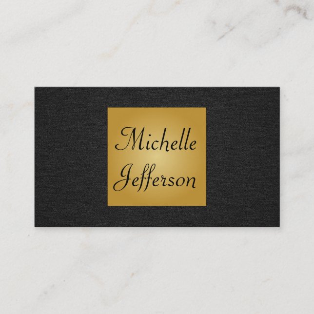 Black | Gold Business Card (Front)