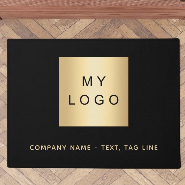 Black gold business logo doormat (Creator Uploaded)