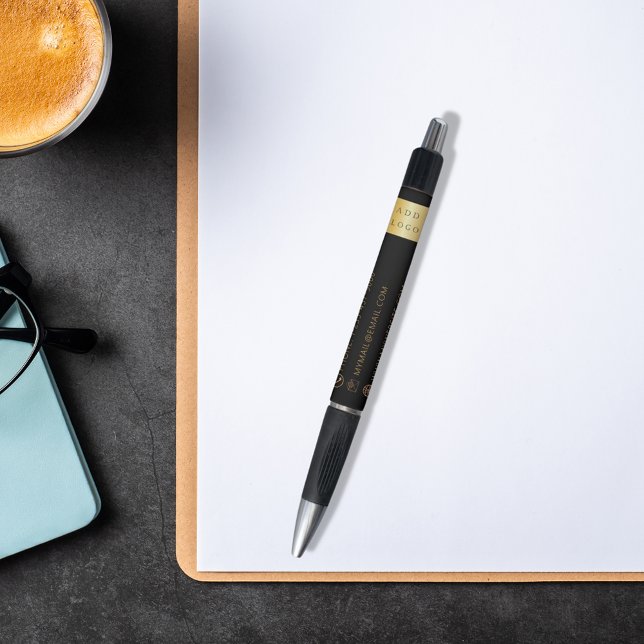 Black gold business logo name phone mail website (Creator Uploaded)