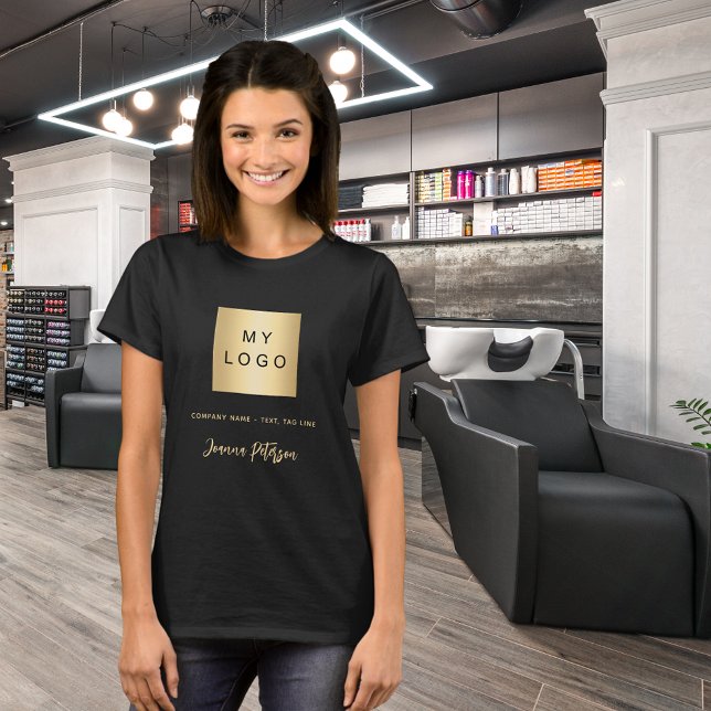 Black gold business logo name signature T-Shirt (Creator Uploaded)
