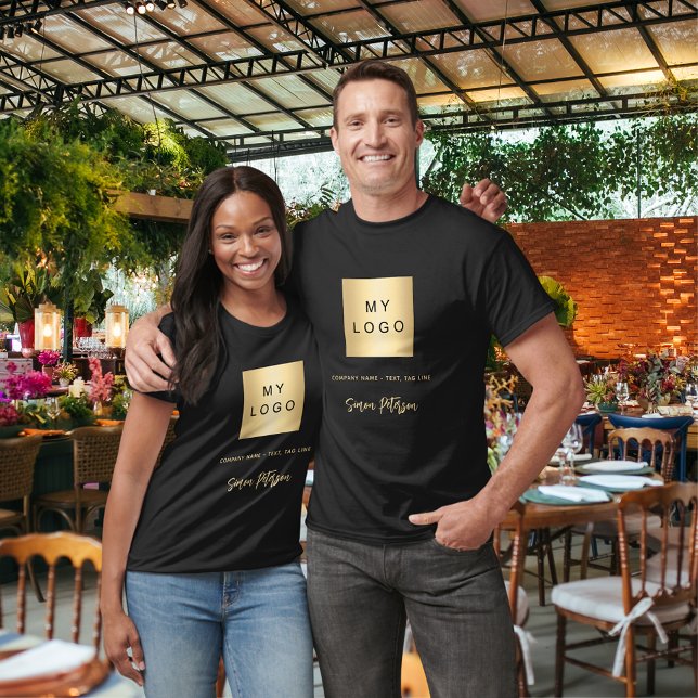 Black gold business logo name signature T-Shirt (Creator Uploaded)