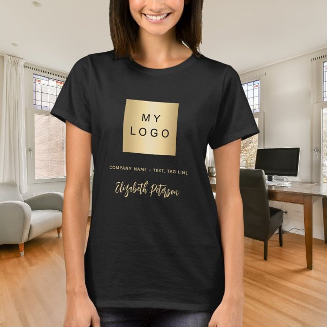 Black gold business logo name signature T-Shirt (Creator Uploaded)