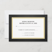 Black & Gold Business Professional RSVP