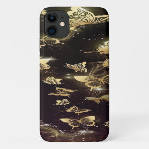 black gold butterflies Case-Mate Barely There iPhone 11 Case