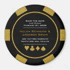 Black Gold Casino Poker Chip Wedding Save The Date