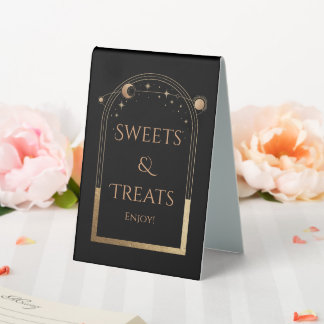Black Gold Celestial Sweets & Treats Wedding