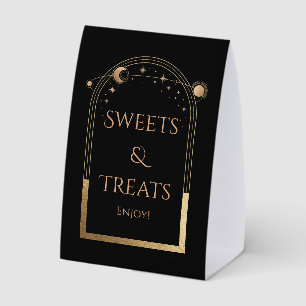 Black Gold Celestial Sweets & Treats Wedding