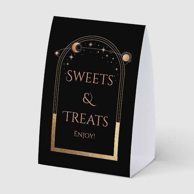 Black Gold Celestial Sweets & Treats Wedding (Back)
