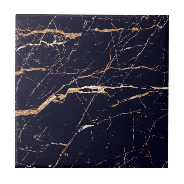 Black Gold Ceramic Tile (Front)