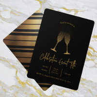 Black & Gold Champagne Theme Party
