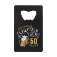 Black & Gold Cheers And Beers Any Age Birthday