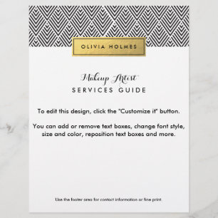 Black & Gold Chevron Pattern Flyer