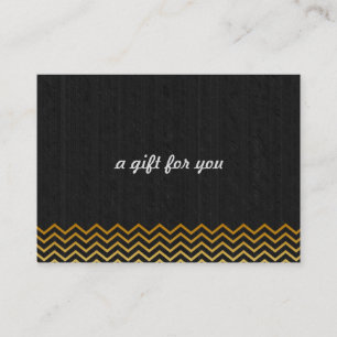 Black Gold Chevron Salon and Spa Gift Certificate