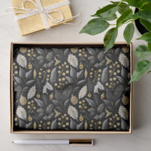 Black Gold Christmas Pattern#18 ID1009 Tissue Paper
