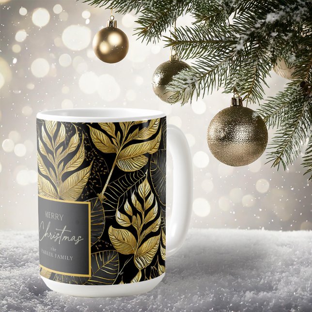 Black Gold Christmas Pattern#29 ID1009 Coffee Mug (Creator Uploaded)