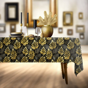 Black Gold Christmas Pattern#29 ID1009 Tablecloth