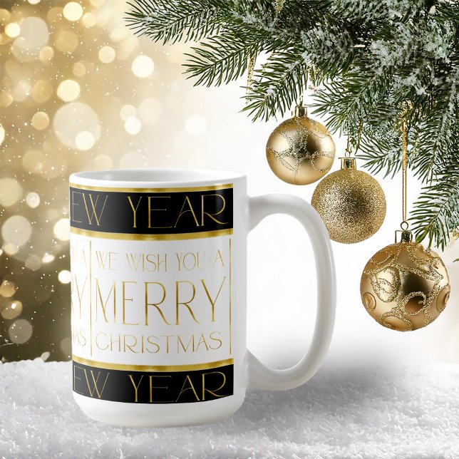 Black Gold Christmas Pattern#35 ID1009 Coffee Mug (Creator Uploaded)
