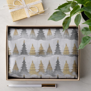 Black Gold Christmas Pattern#9 ID1009 Tissue Paper