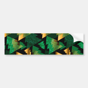 black gold christmas trees bumper sticker