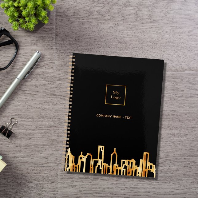 Black gold city skyline business logo real estate planner (Creator Uploaded)