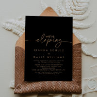 Black Gold Classic Elopement Reception