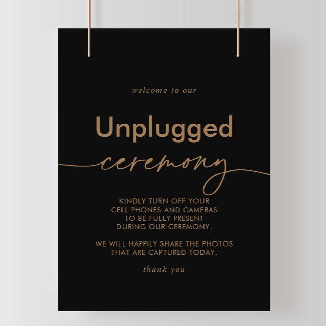 Black Gold Classic Unplugged Ceremony Sign (Creator Uploaded)