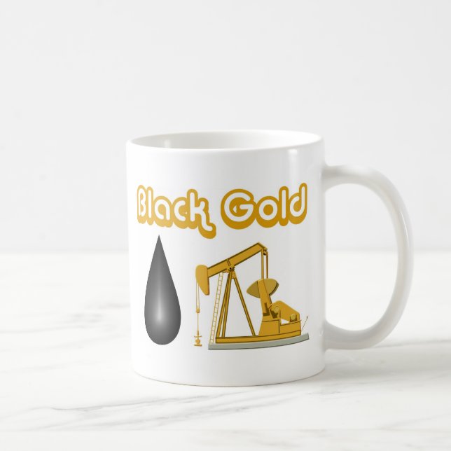 Black Gold Coffee Mug (Right)