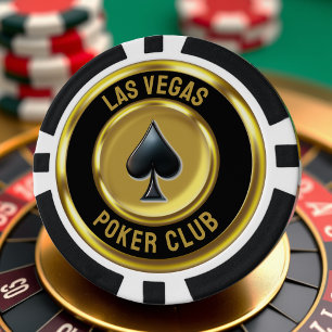 Black & Gold Coin Spade Las Vegas Poker Club Poker Chips