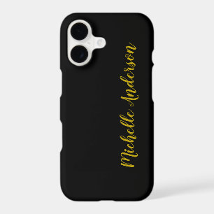 Black & Gold Colour Modern Minimalist Name