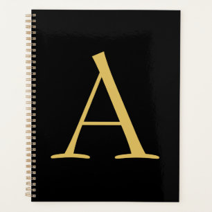 Black Gold Colour Monogram Professional Planner