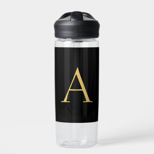 Black Gold Colour Monogram Professional Water Bottle
